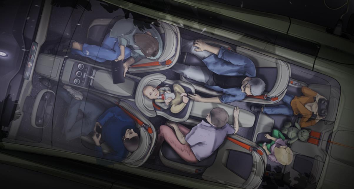 斯柯达发布了全新纯电概念车VISION 7S的座舱设计效果图
